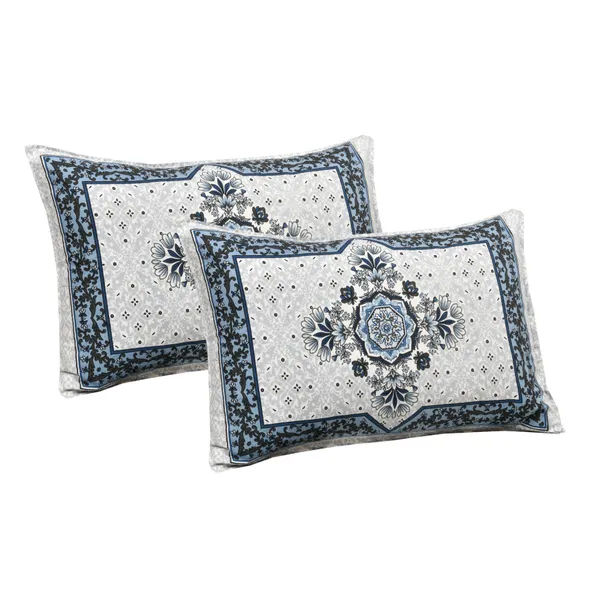 Sky_Blue_Cotton_Kaleen_Classic_Double_Bedsheet_With_Pillow_Cover_100_X_108_Cm
